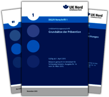 Vorschaubild: mehrere UVV-Broschüren liegen übereinander